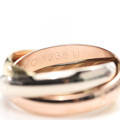 Cartier 18K Pink Yellow White Gold Classic Les Must De Cartier Trinity Ring 49 4.75 6 of 6