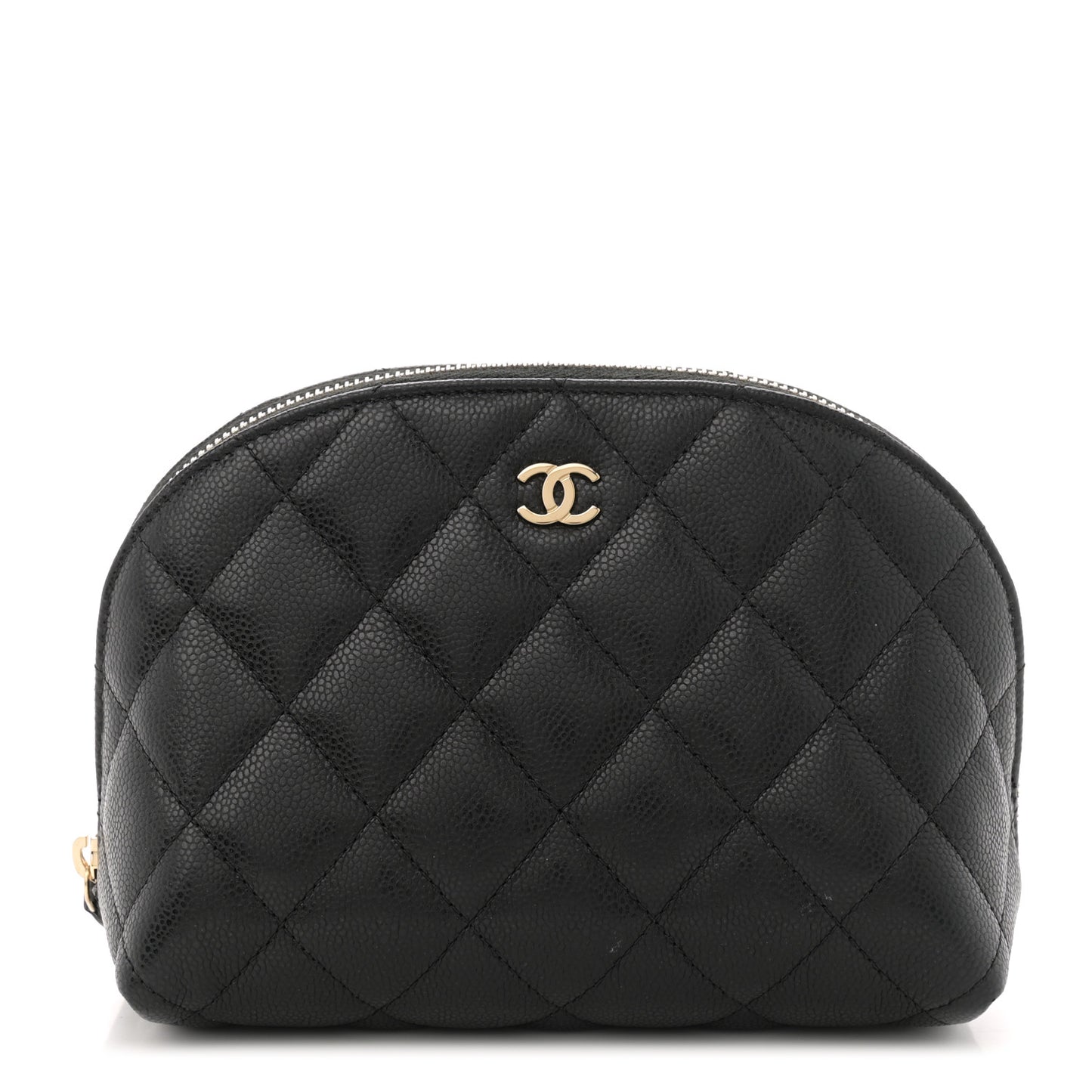 Caviar Quilted Cosmetic Case Black