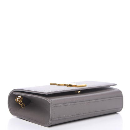 Saint Laurent Grain De Poudre Small Monogram Kate Satchel Fog 3 of 11