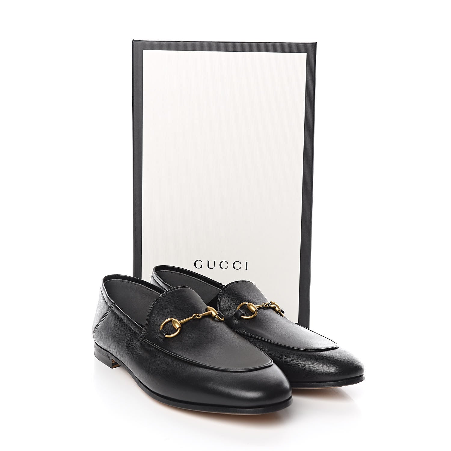 Gucci Lambskin Womens Brixton Horsebit Loafers 40 Black 9 of 9