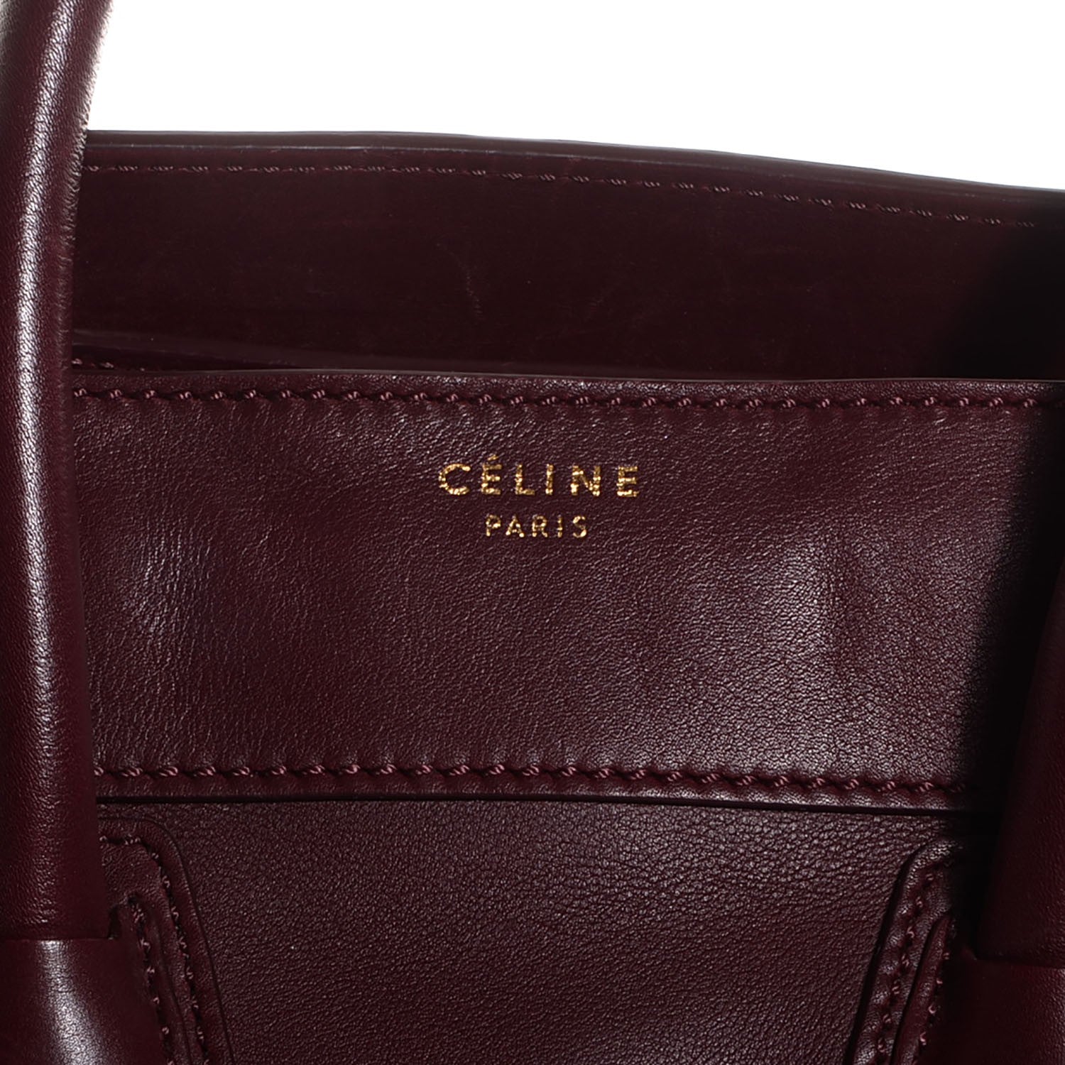 Celine Smooth Calfskin Mini Luggage Burgundy 8 of 8