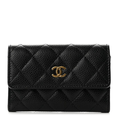 Chanel Caviar Quilted Flap Card Holder Black 1 of 9
