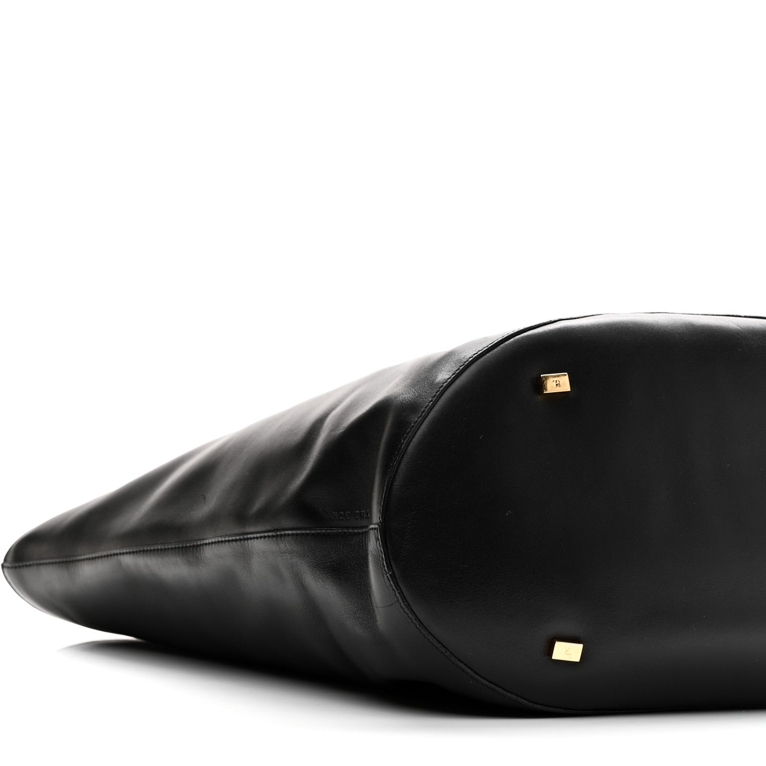 The Row Sleek Calfskin Tote 12 1/2 Black 8 of 9