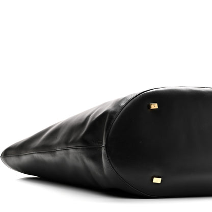 The Row Sleek Calfskin Tote 12 1/2 Black 8 of 9