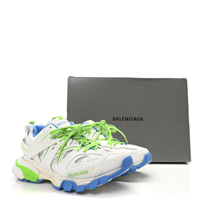 Balenciaga Mesh Nylon Mens Track Sneakers 42 White Green Blue 9 of 9