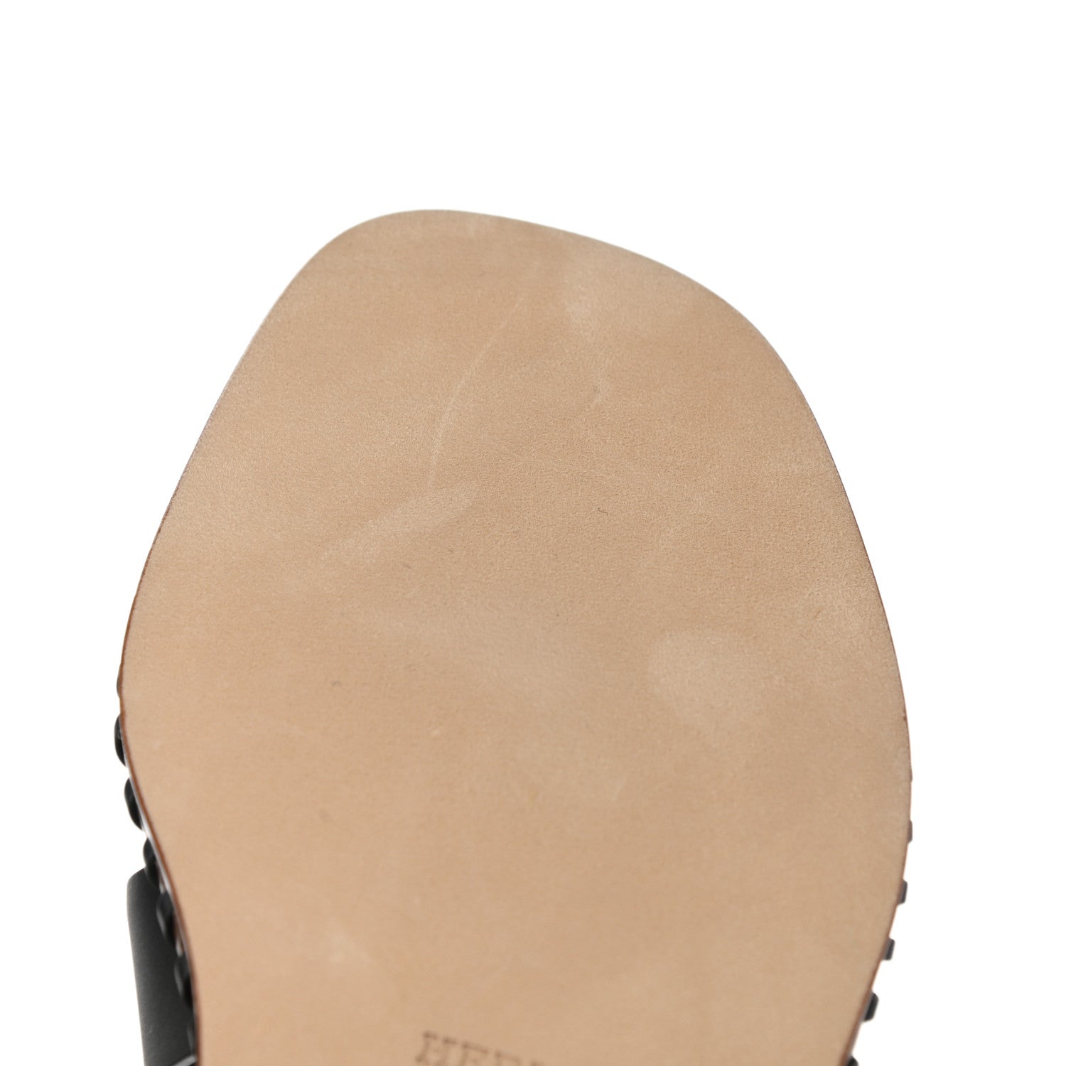 Hermes Box Calfskin Braided Oran Sandals 37 Black 9 of 10