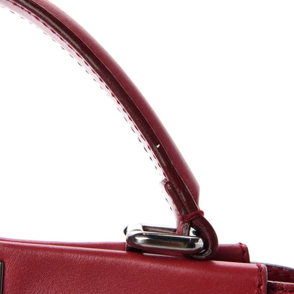 Fendi Vitello Suede Medium Peekaboo Iconic Satchel Rubino Peonia 13 of 18