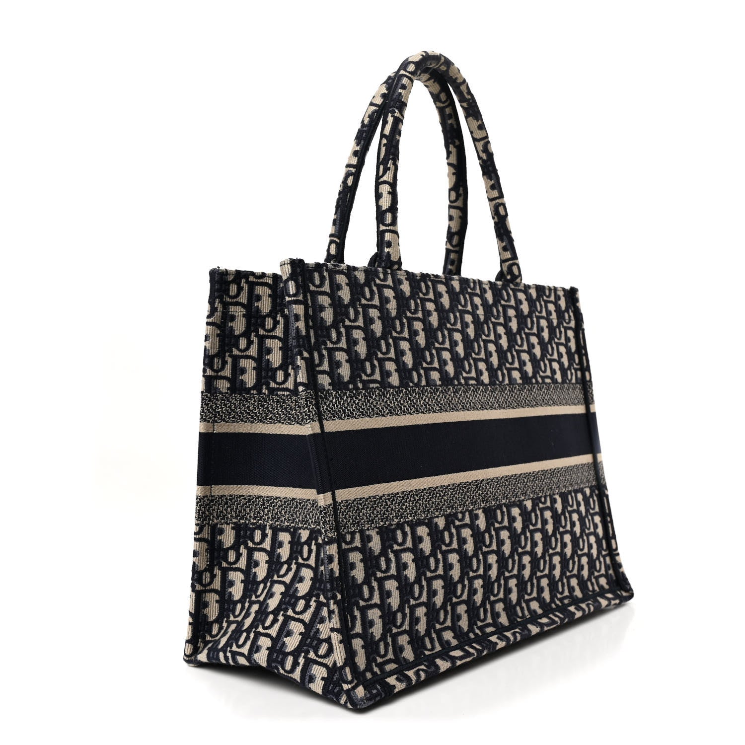 Christian Dior Oblique Medium Book Tote Blue Multicolor 3 of 12