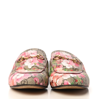 Gucci GG Supreme Monogram Blooms Womens Princetown Slippers 42 Beige Multicolor Dry Rose 2 of 13