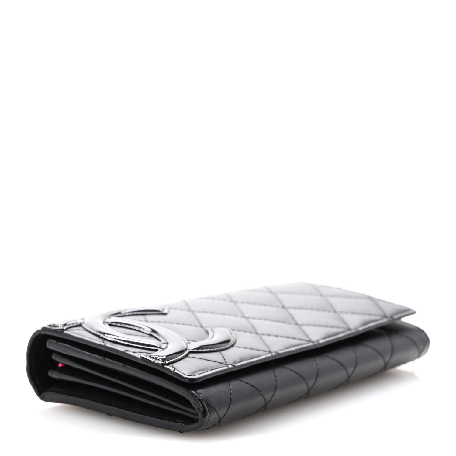Chanel Calfskin Quilted Cambon Gusset Flap Wallet Black 4 of 18