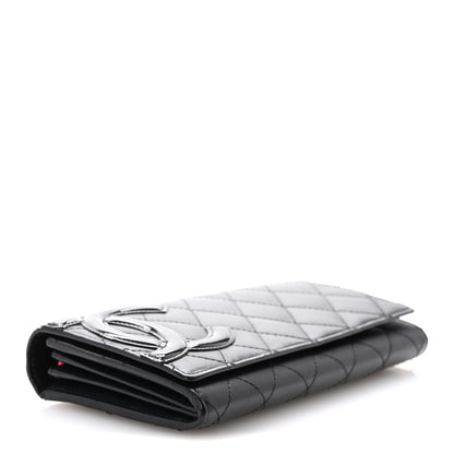 Chanel Calfskin Quilted Cambon Gusset Flap Wallet Black 4 of 18