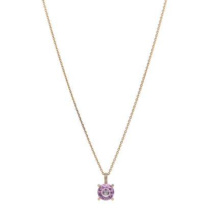 Chopard 18K Yellow Gold Diamond Pink Sapphire So Happy Necklace 1 of 7