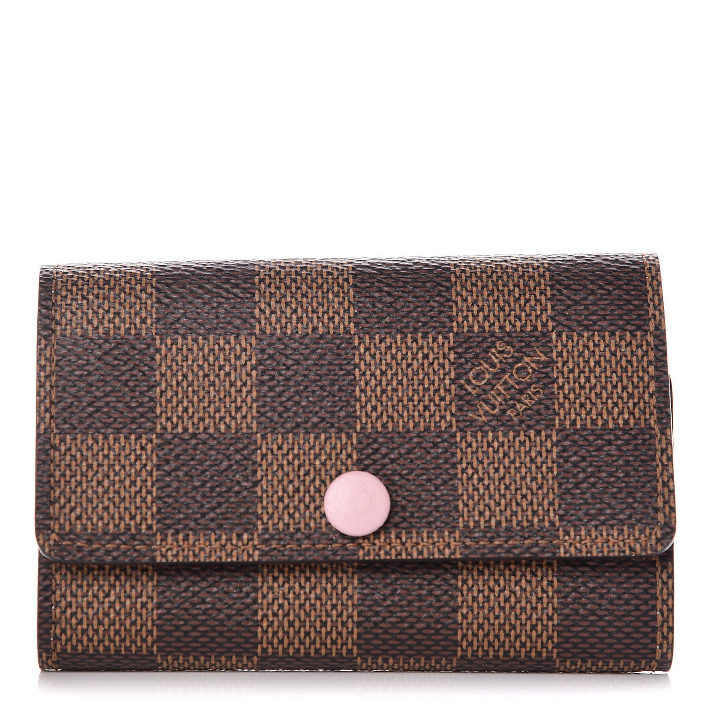 Damier Ebene Multicles 6 Key Holder Rose Ballerine