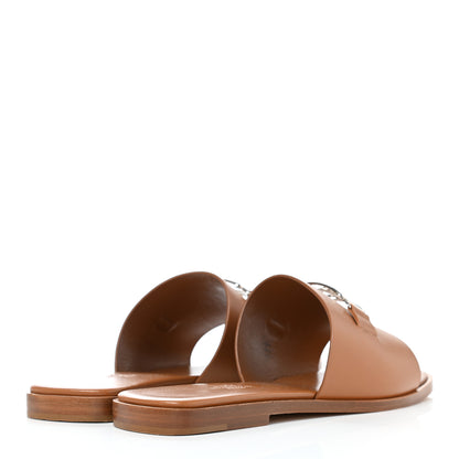 Hermes Calfskin Villa Sandals 37.5 Natural 4 of 8