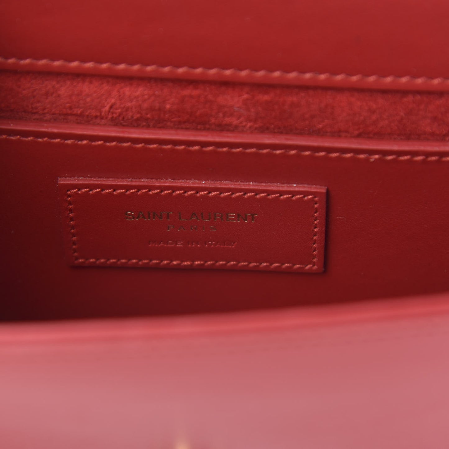 Calfskin Small Classic Monogram Kate Tassel Satchel Red