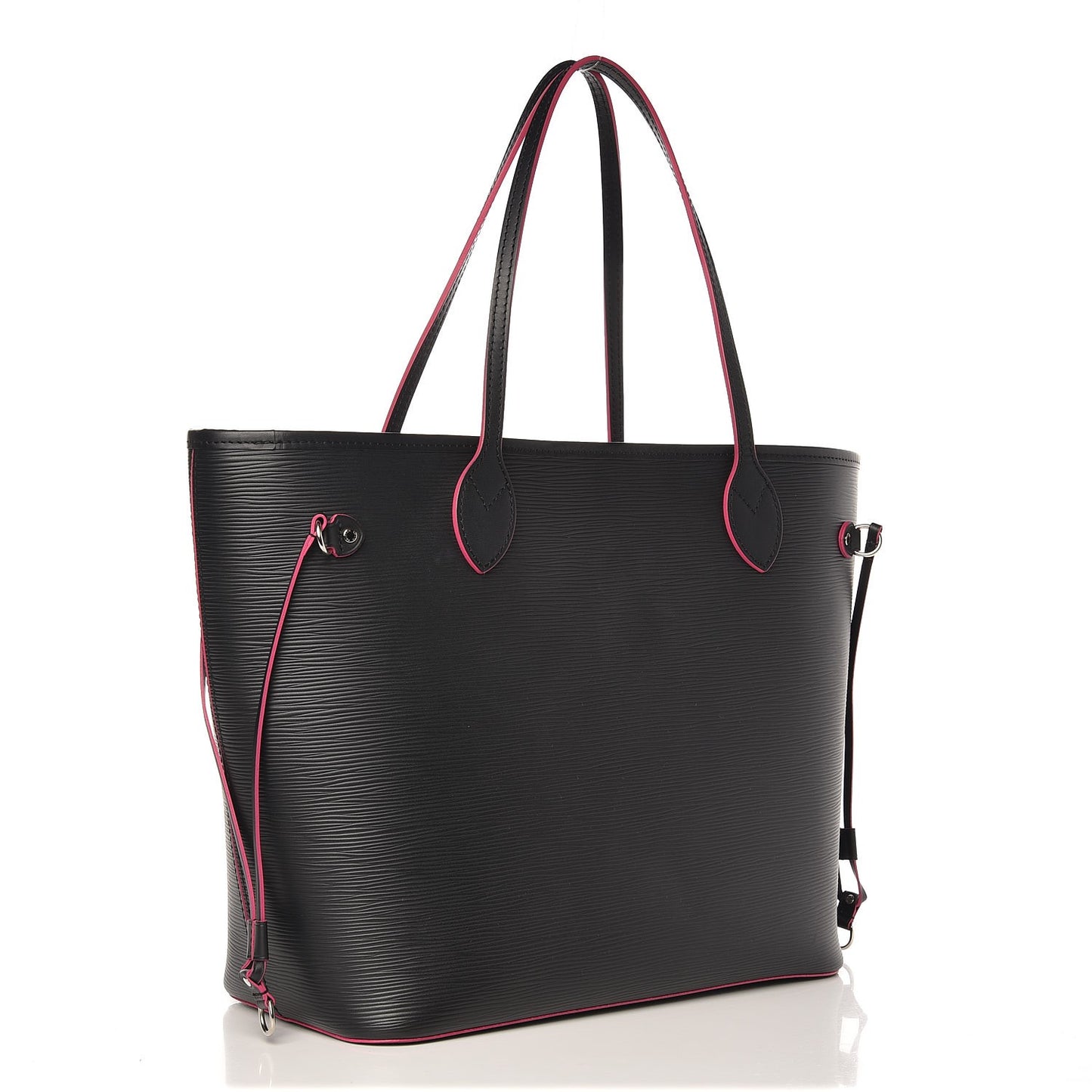 Epi Neverfull MM Black Hot Pink