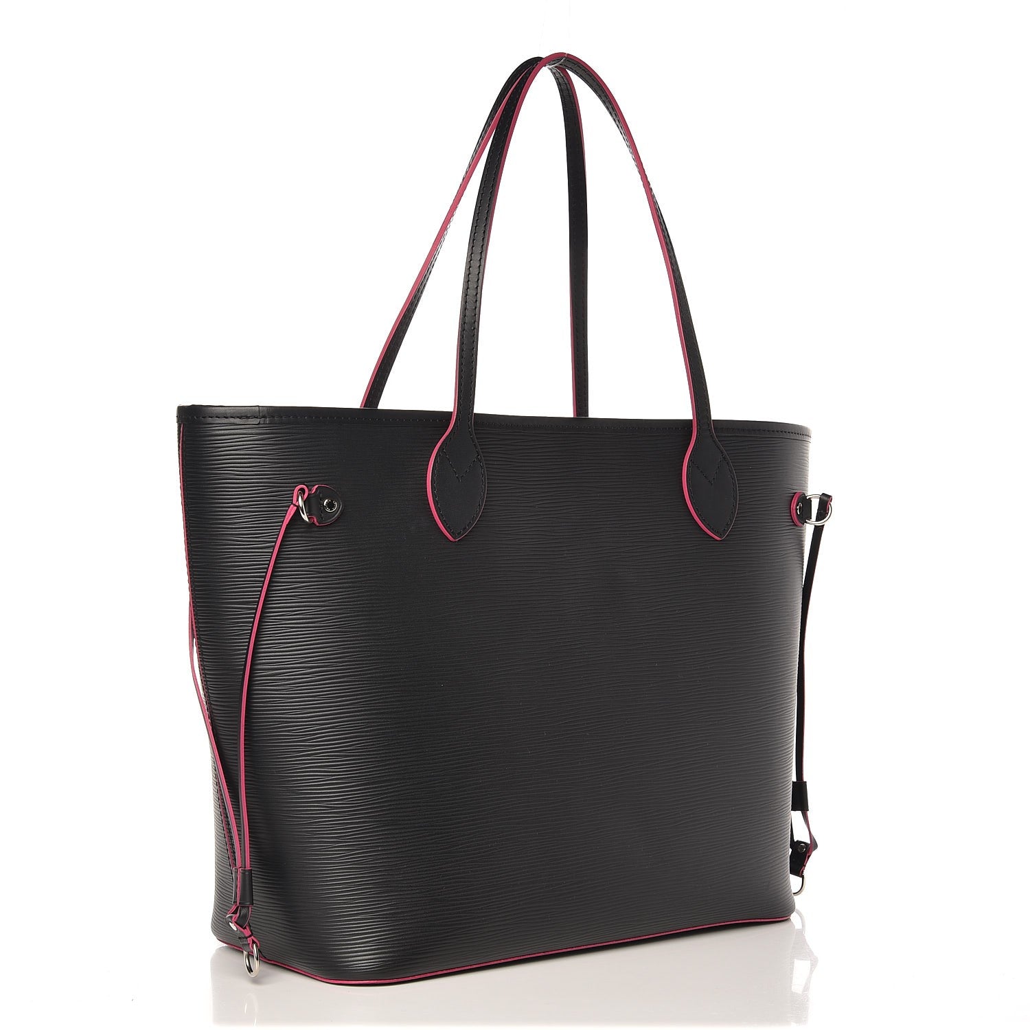 Louis Vuitton Epi Neverfull MM Black Hot Pink 3 of 7
