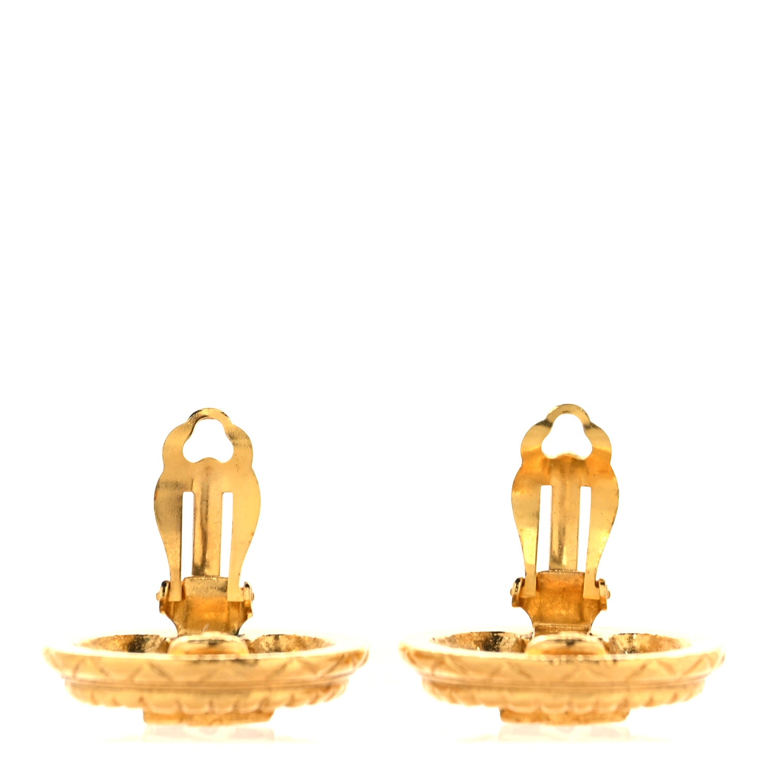 Chanel CC Clip On Earrings Gold 3 of 5