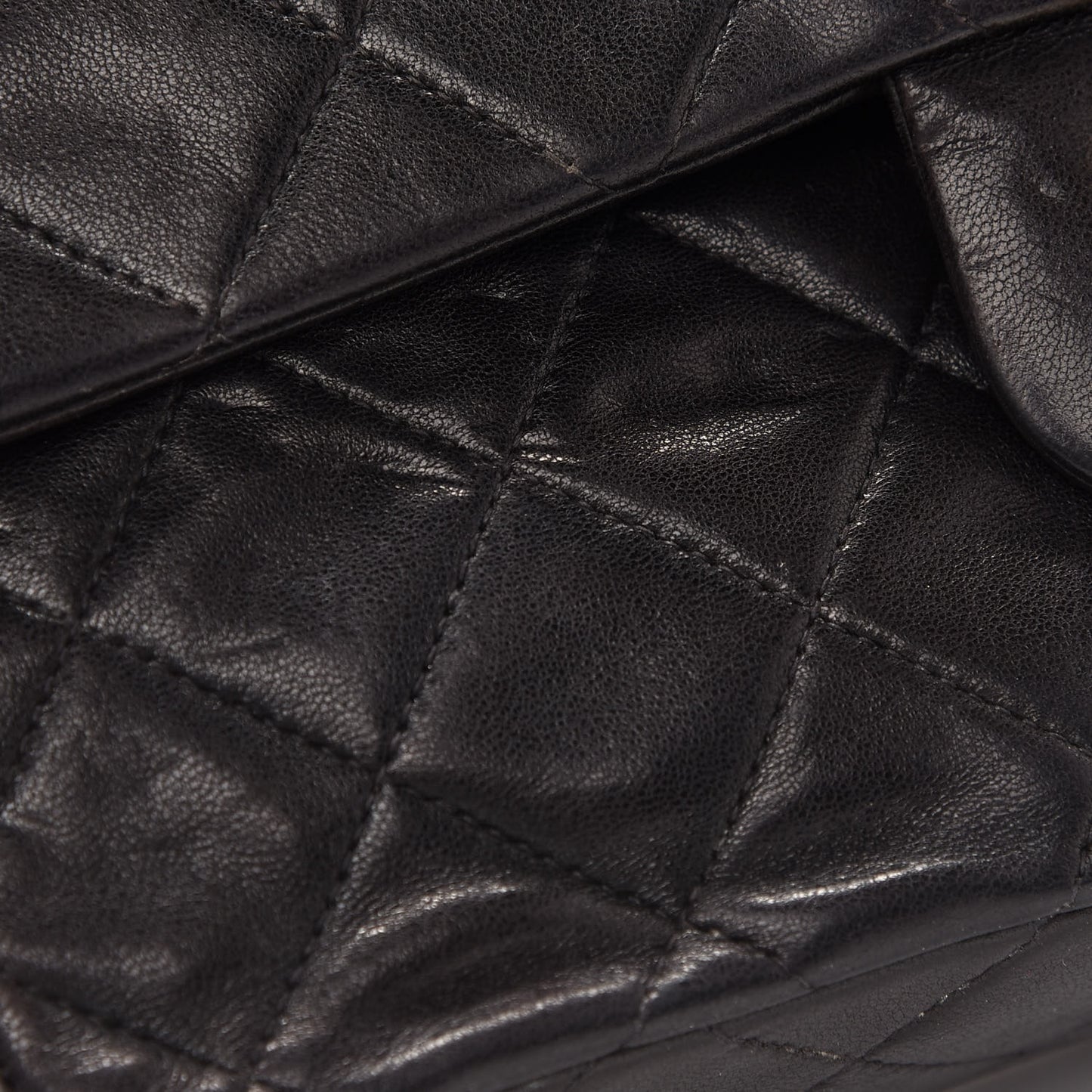 Lambskin Quilted Small Double Flap Black