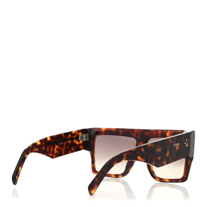 Celine Acetate Chunky Rectangle Sunglasses CL 40092I Tortoise 3 of 6