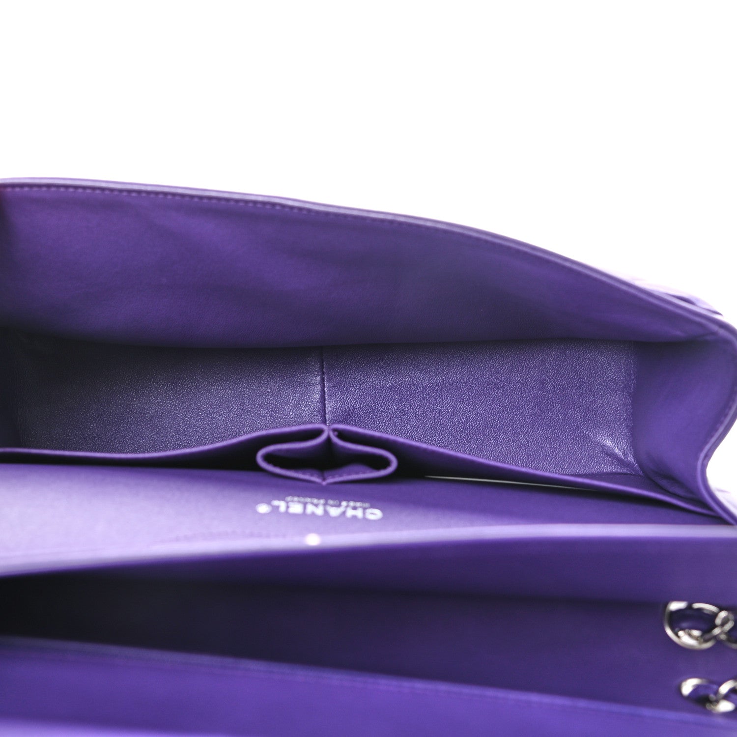 Chanel Lambskin Quilted Jumbo Double Flap Purple 4 of 9