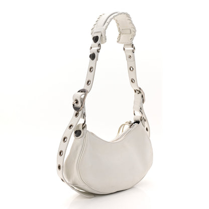 Balenciaga Agneau Arena Le Cagole Shoulder Bag XS Optic White 4 of 11