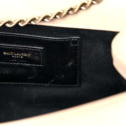 Saint Laurent Smooth Calfskin Medium Braided Monogram Kate Satchel Nude Powder 13 of 17