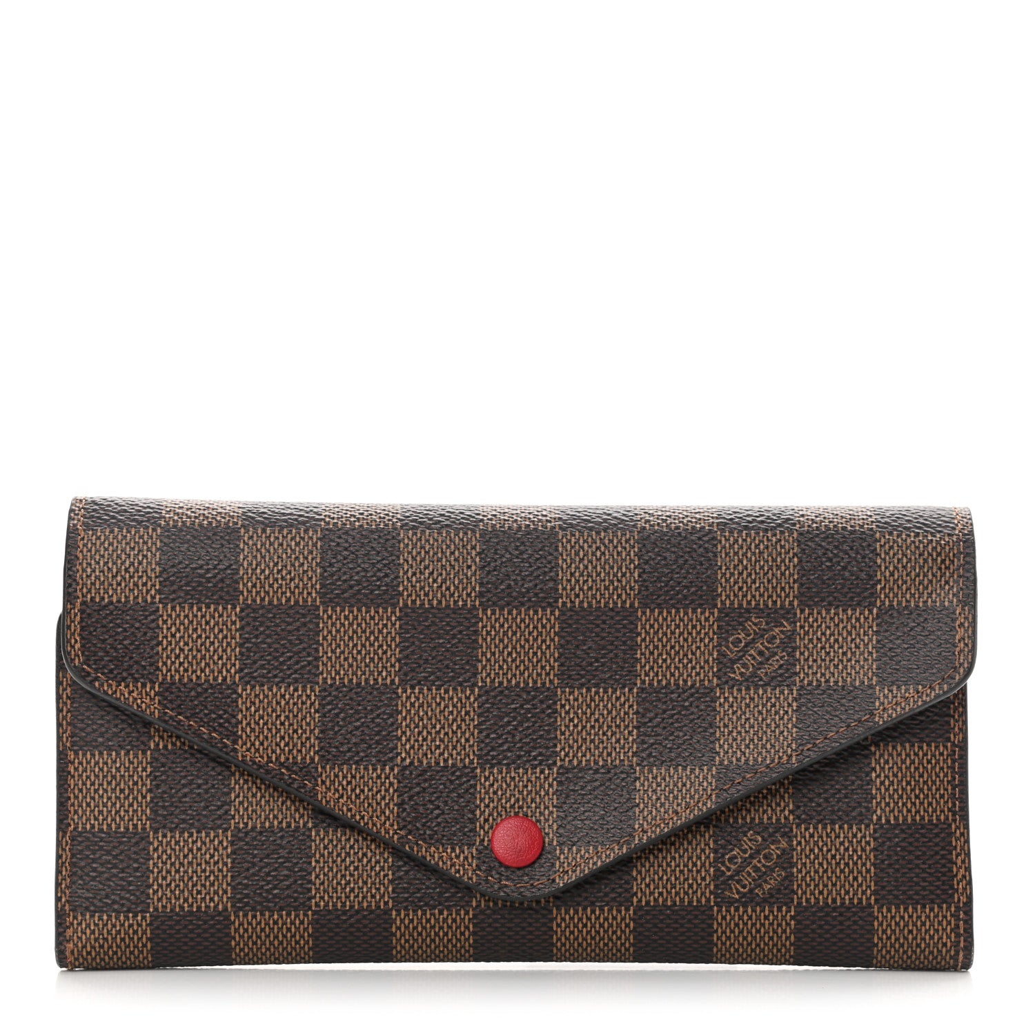 Louis Vuitton Damier Ebene Josephine Wallet Red 2 of 16