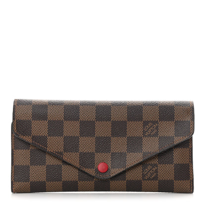 Louis Vuitton Damier Ebene Josephine Wallet Red 2 of 16
