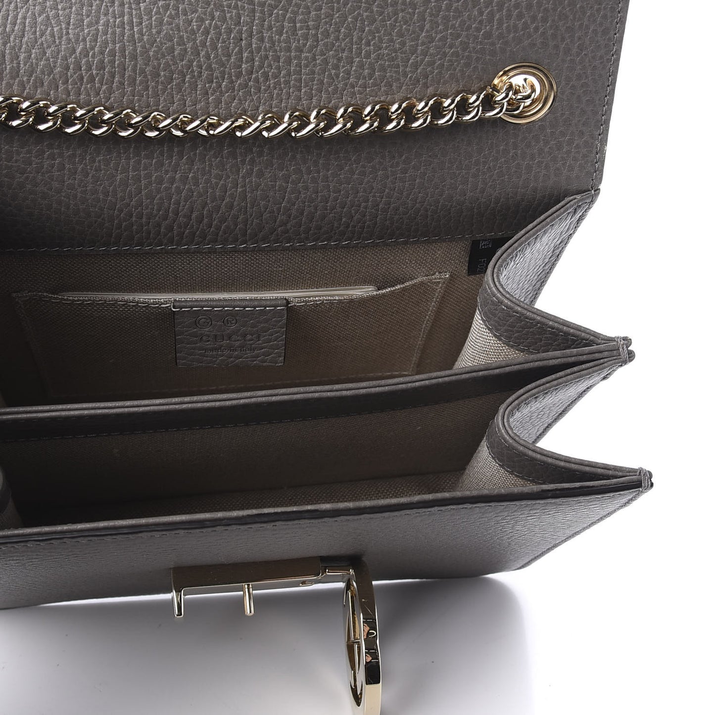 Dollar Calfskin Small Interlocking G Shoulder Bag Loess