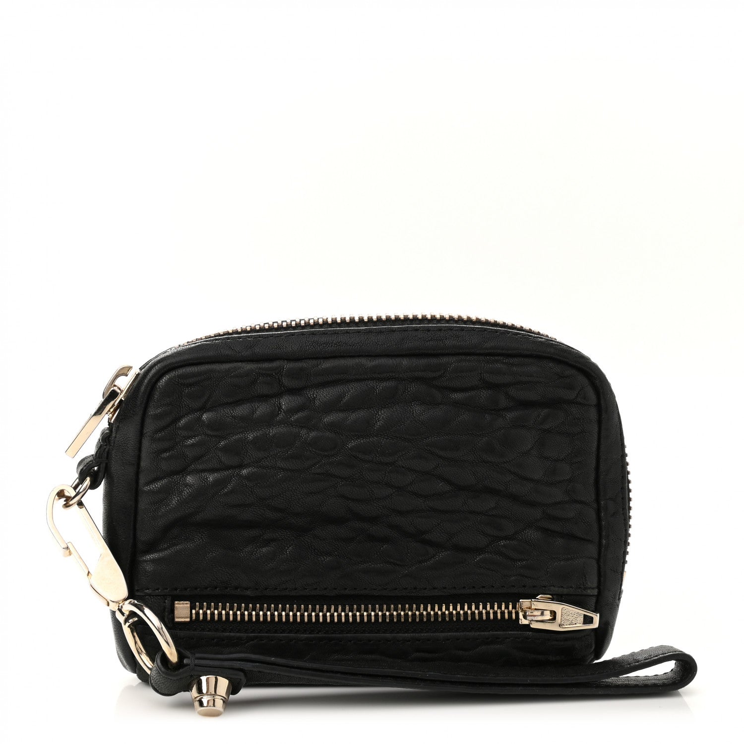 Alexander Wang Pebbled Lambskin Large Fumo Wallet Black 1 of 6