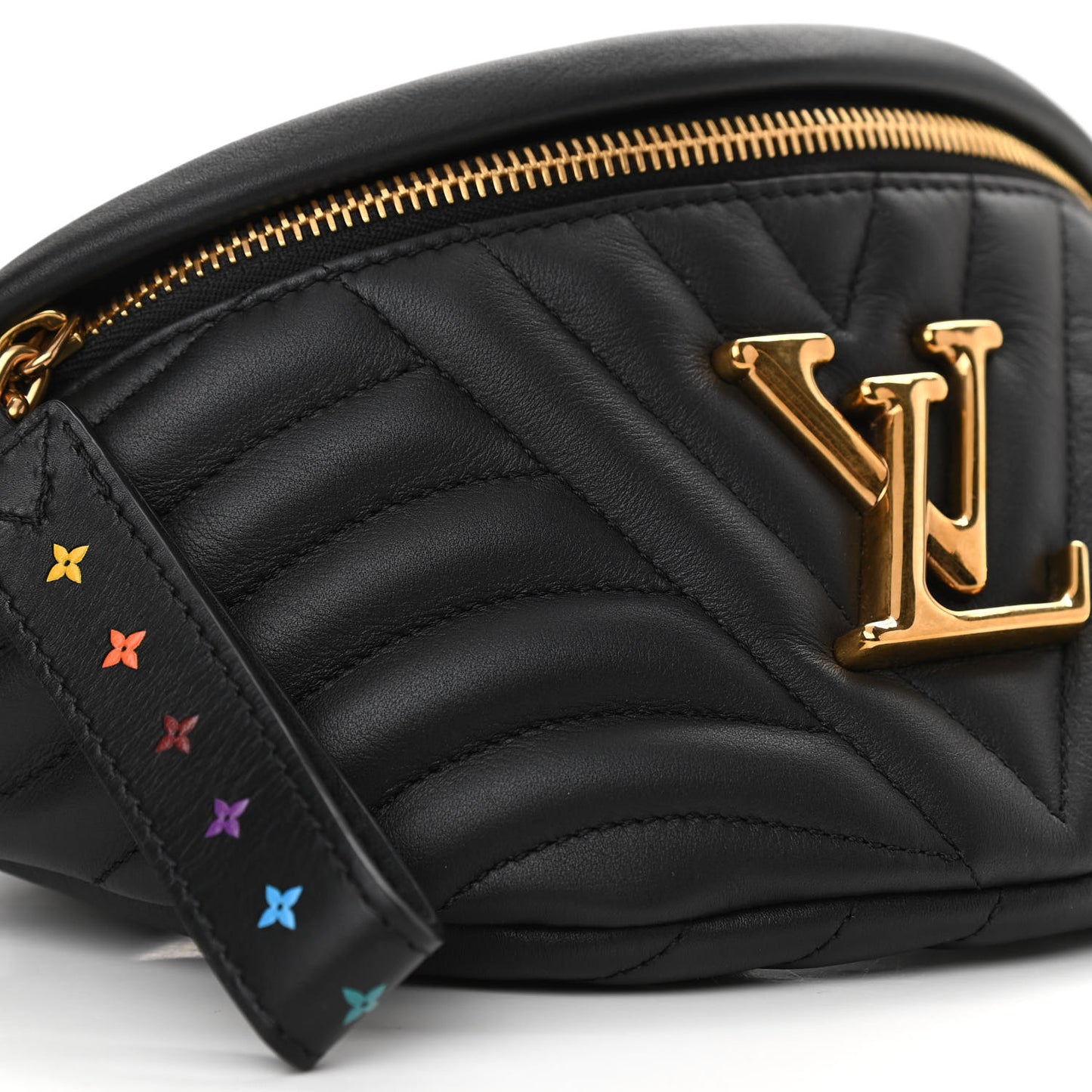 Calfskin Quilted New Wave Bumbag Black