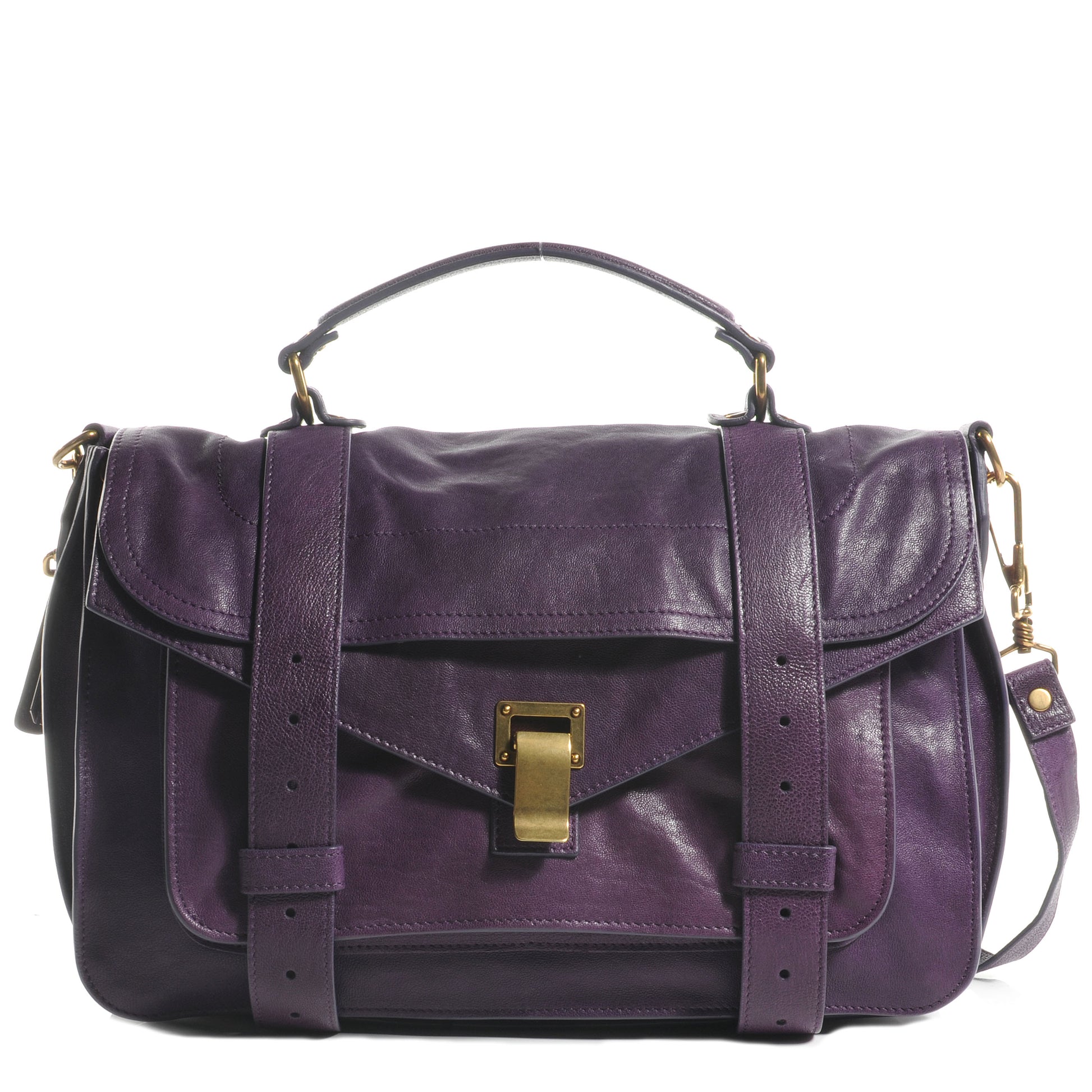 Proenza Schouler Lambskin PS1 Medium Satchel Plum 1 of 12