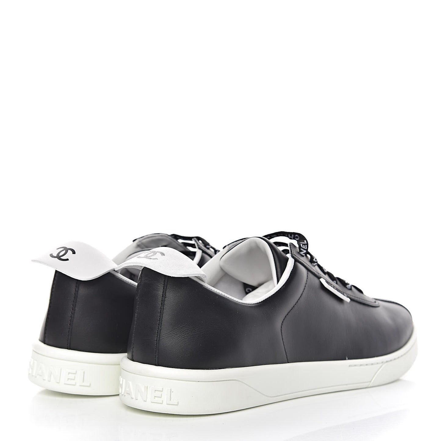 Calfskin Mens Sneakers 45 Black