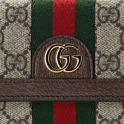 Gucci GG Supreme Monogram Web Ophidia Continental Wallet Brown 6 of 7