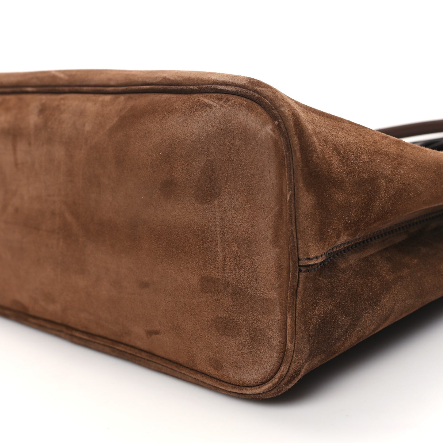 Scamosciato Large Buckle Bag With Belt Cacao