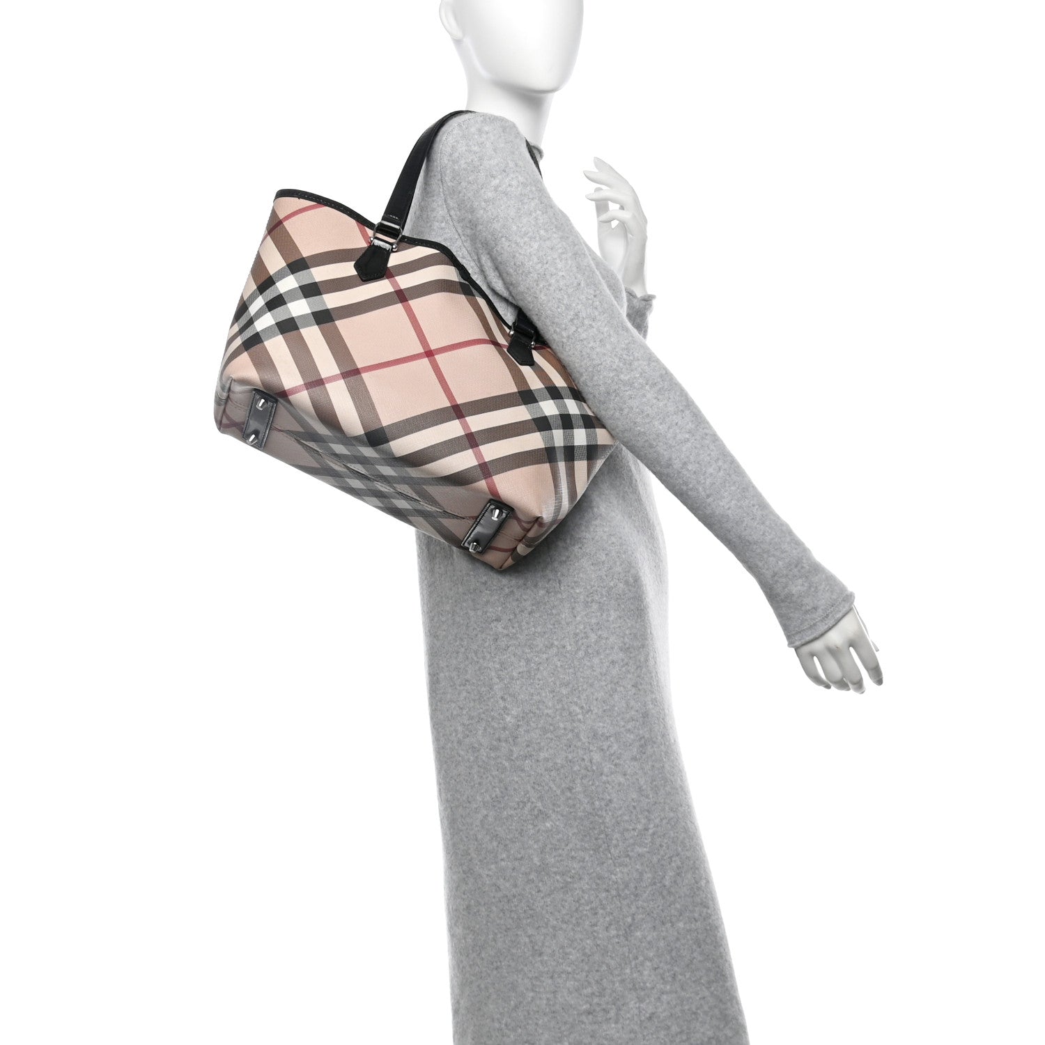Burberry Supernova Check Small Nickie Tote Black 2 of 14