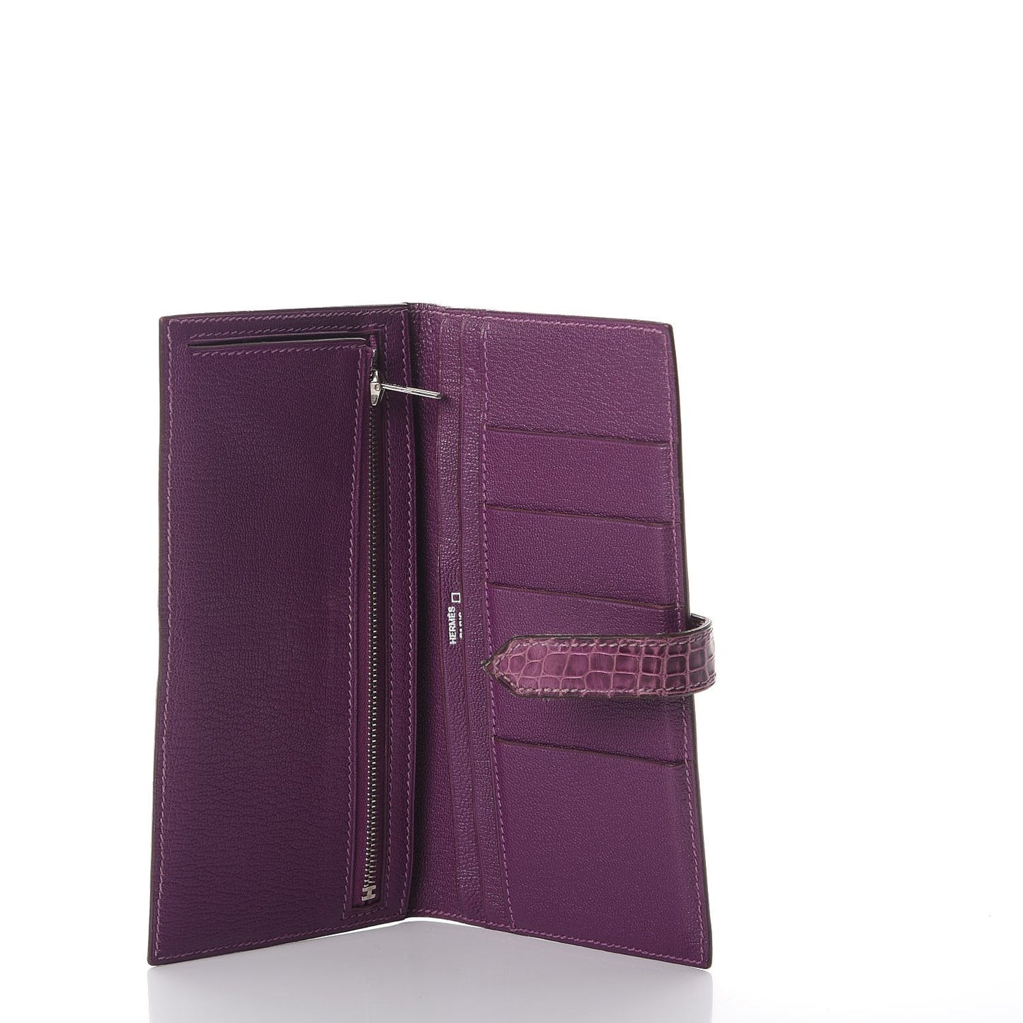 Shiny Alligator Bearn Wallet Violet