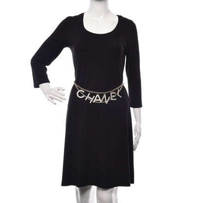 Chanel Metal Crystal 90's Icon Logo Chain Belt Gold 2 of 6