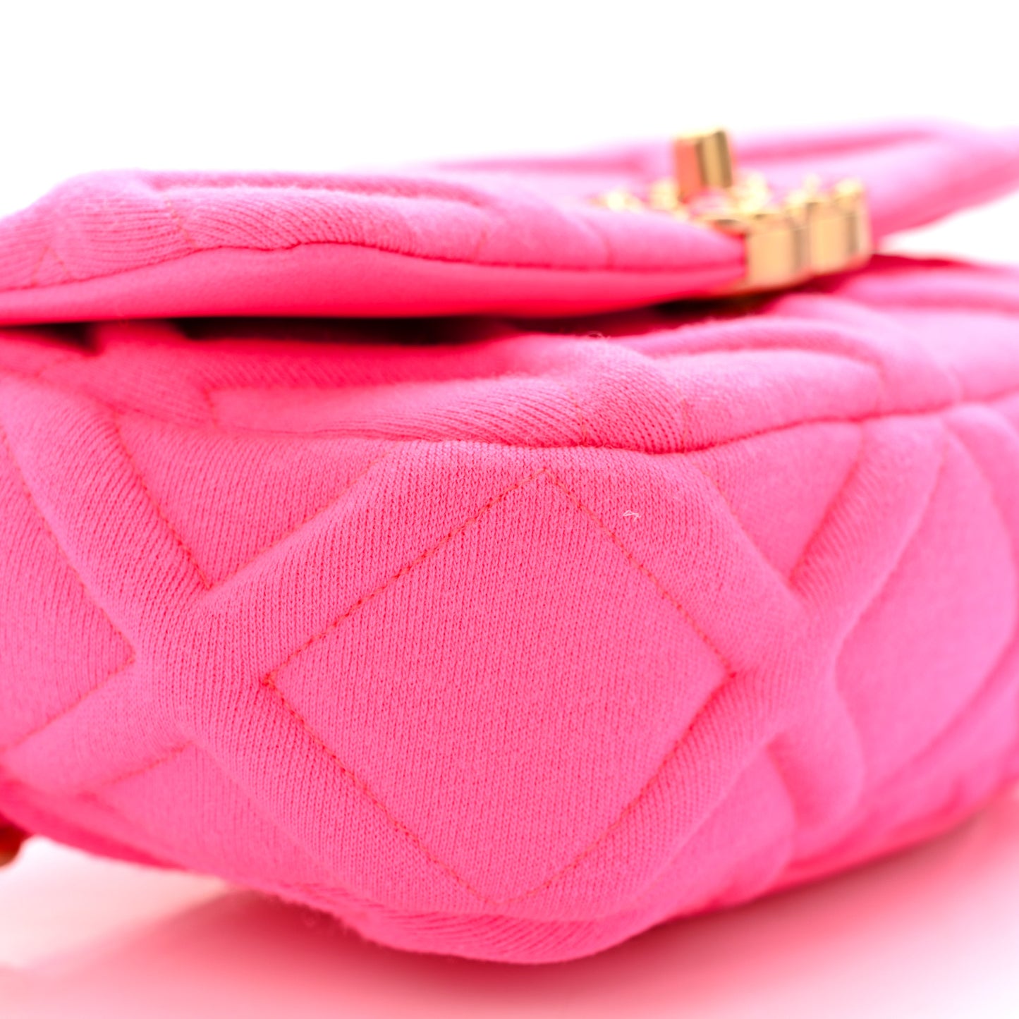 Jersey Quilted Chanel 19 Waist Bag Pink