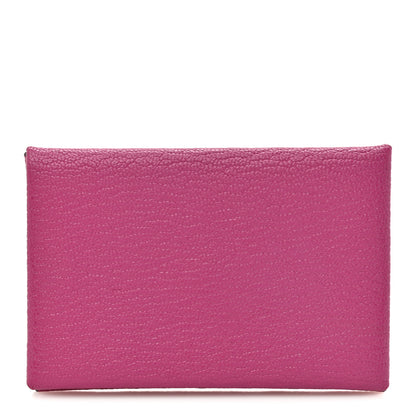 Hermes Chevre Mysore Calvi Card Case Rose Pourpre 1 of 7