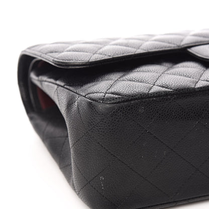 Chanel Caviar Quilted Jumbo Double Flap Black 12 of 16