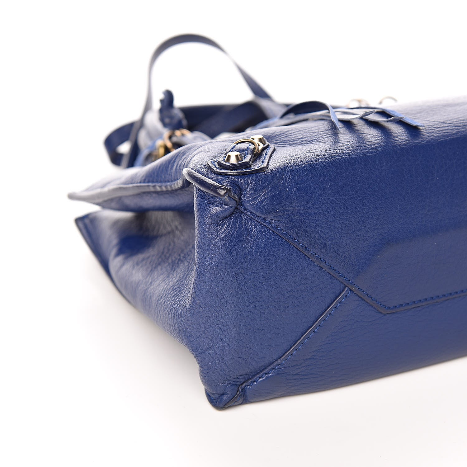 Balenciaga Calfskin Papier Mini A4 Tote Bleu Mineral 8 of 12