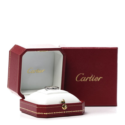 Cartier Platinum 3 Diamond 2.6mm 1895 Wedding Band Ring 50 5.25 6 of 6