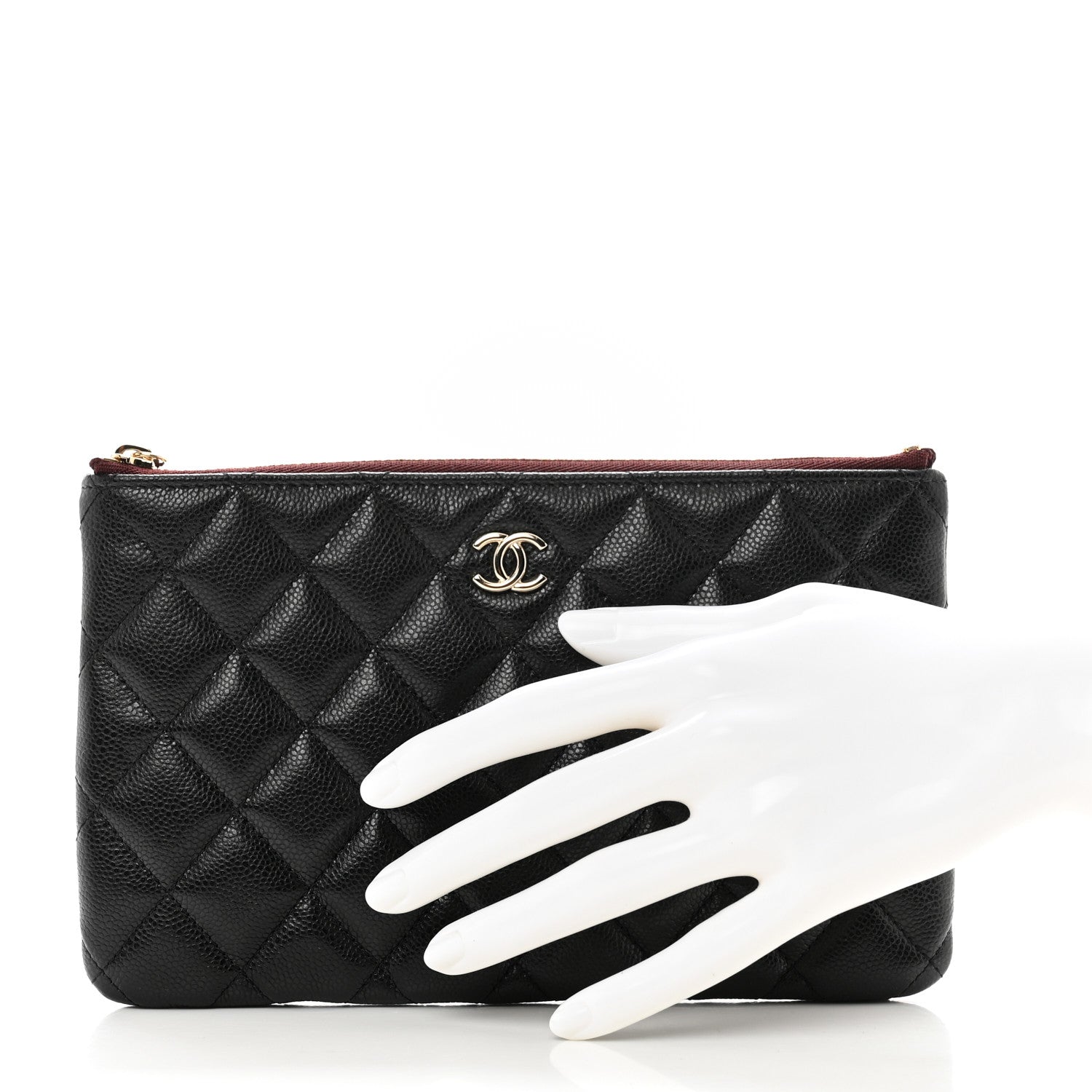 Chanel Caviar Quilted Cosmetic Case Black 2 of 8