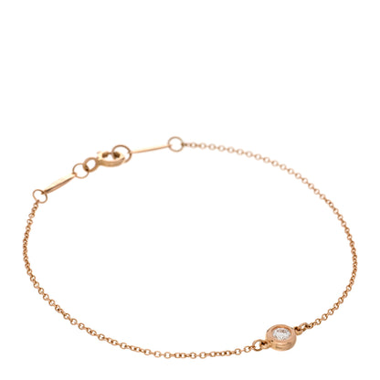 Tiffany 18K Rose Gold Diamond .10ct Elsa Peretti Diamonds by the Yard Bracelet 1 of 4