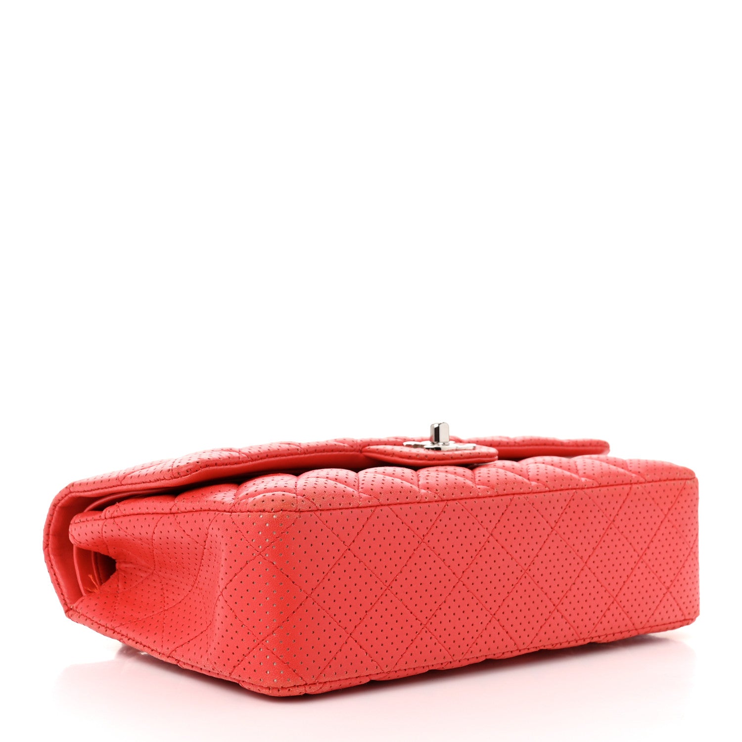 Chanel Lambskin Perforated Medium Double Flap Red 4 of 13