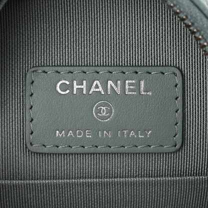 Chanel Caviar Quilted Round Clutch With Chain Light Blue 6 of 10