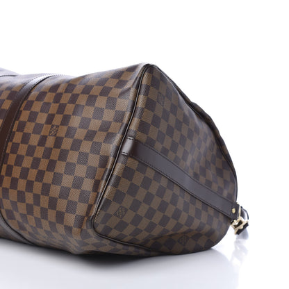 Louis Vuitton Damier Ebene Keepall Bandouliere 55 7 of 12