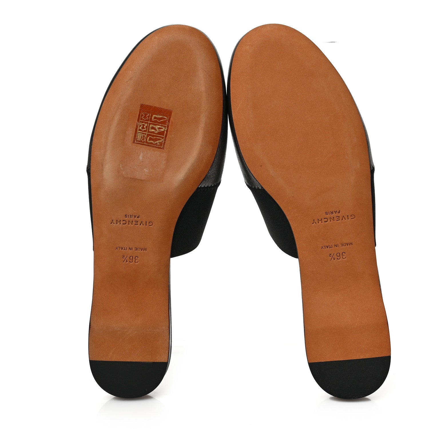 Givenchy Metallic Calfskin Bedford Logo Mule Slides 36.5 Black 5 of 8